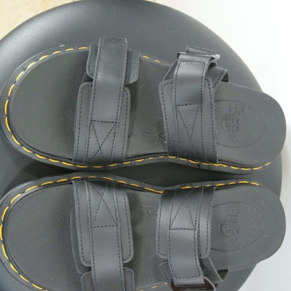 NWOT Dr. Martens Chilton Leather Men's Slide Sandal in Black Size 8M #131 - Picture 13 of 16